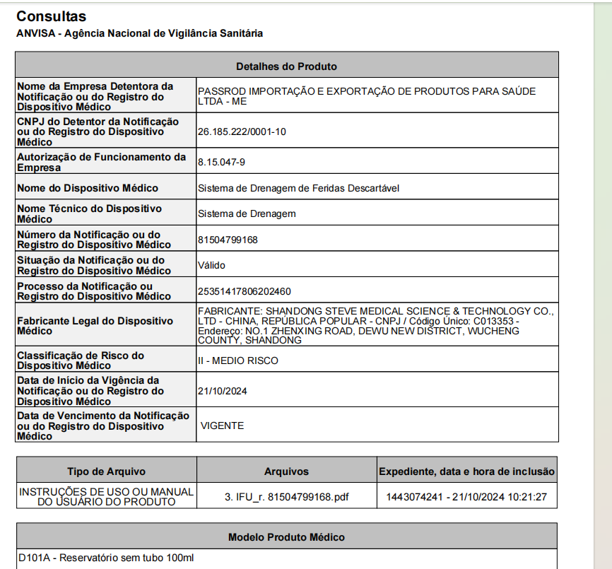 Steve Medical Successfully Obtains ANVISA Registration for Drainage System